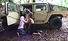 petite teen gangbanged by army in uniform anal home away