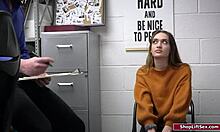 stepdad and officer pound brunette thief hard 😈🍆💦 damn she's hot