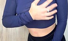 Latina beauty fingers hairy pussy in bathroom till screaming orgasm hits