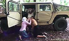 petite teen gangbanged by army in uniform anal home away