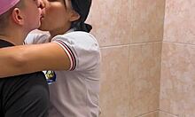 What if hot skinny latina teens got caught fucking in school bathroom, big ass horny couple virgin play?