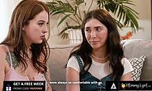 damn jane maya and maddy share stepmom penny's pussy in wild lesbian squirt fest