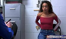 Store guard commands ebony shopper sarah lace spread ass for deep anal inspection now