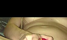 Bath-soaked blonde toys wet pussy to explosive close-up climax