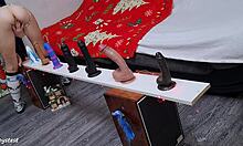 Petite Stepsister Tests Dildos in Challenge Picking Best Toy for Intense Play Session