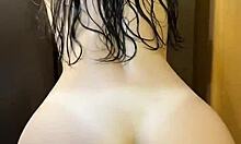 Big Ass College Girl Dripping Wet Straight from Shower