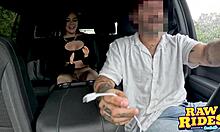 i can't stop watching this hot latina stroke and suck in the uber