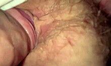 18yo cutie begs old guy cum on her wet panties after pussy fuck