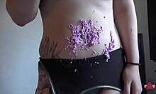 swimsuit babe big ass belly button spray fetish play