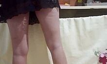 This Hot-Ass Employee Flashes Lingerie in Kitchen at Work