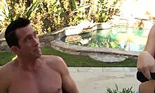 brunette teen's maxi booty crushes stepdad's monster cock hard