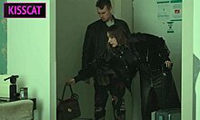 step mom: only one bed so rim my juicy ass then fuck me hard in hotel vacation bed?