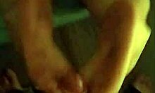 Homemade smelly dirty footjob with sunnyday's filthy toes exploding cum!