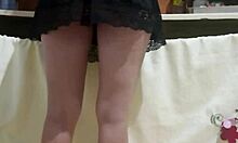 This Hot-Ass Employee Flashes Lingerie in Kitchen at Work