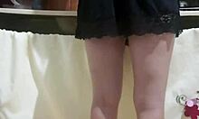 This Hot-Ass Employee Flashes Lingerie in Kitchen at Work