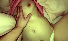 18yo cutie begs old guy cum on her wet panties after pussy fuck