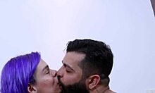 Colorful haired friend begs for huge cock anal creampie deep in ass!