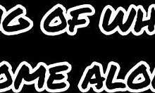 Beautiful curvy latina jerks fat cock off alone