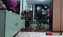 Ninfeta safada's hot bath adventure ends in natural tits sex blowjob