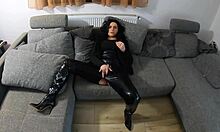 Leather milf deepthroats then fur vest cum blast ep 246 preview