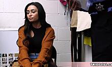 Pretty Petite Vanessa Caught Shoplifting Fucked Rough Doggystyle by Mall Cop for Pussy Punishment