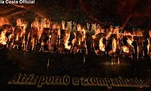 hey neighbor sneaks from wife at night to close-up cumshot my tattooed blonde brazilian milf pussy no condom