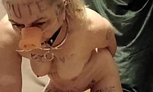 esclave f souillee chained bent over for brutal sodomy humiliations groin cochon 😈🔗