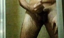 skinny brazilian babe showers masturbates huge cock to orgasm