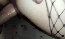 who's ready for this tight milf wife anal in mesh?