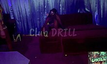 wet pussy gyal dances then gets ripped clothes and club-drilled by chocolate bae