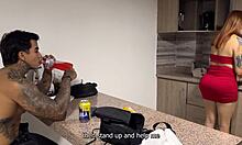 stepmom can't say no to my cock while stepdad's gone!