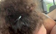 pretty street hooker with big tits watches cum fill her mouth after car fuck