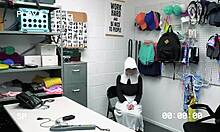 shoplyfter virgin teen caught swiping condoms now security guard bends her over deepthroats her then creampies that first time pussy doggystyle cowgirl