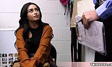 Pretty Petite Vanessa Caught Shoplifting Fucked Rough Doggystyle by Mall Cop for Pussy Punishment