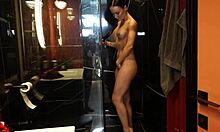 Sexy Young Brunette Girlfriend Bent Over Doggystyle Moaning to Cum Covered Quickie