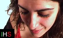 the sexy brunette in leotard bends over for deep anal fucking rimjob and swollen pussy finish