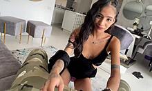 Petite Latina Teen Rides Old Man's Huge Cock Before Date