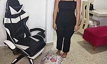 Latina Milf Whore Deepthroats Step-Nephew's Cock at Home While Husband's Away Part 1