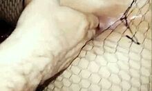 Corno stretches wife's gaping big pussy for brazilian lover's fisting interracial brunette pounding.