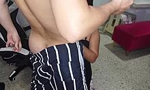 Latina Milf Whore Deepthroats Step-Nephew's Cock at Home While Husband's Away Part 1