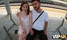 vip4k. gastarbeiter pays to suck sexy czech babe's shaved pussy