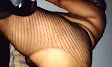 Corno stretches wife's gaping big pussy for brazilian lover's fisting interracial brunette pounding.