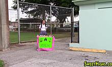 petite teen sucks hard then takes massive facial cumshot