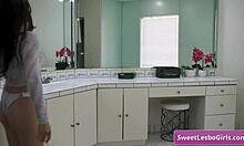 Blonde teen ready for brunette roommate's purple dildo fuck alison rey cherry kiss licks her up!