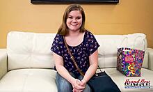 petite busty coed sucks cock then gets banged hard