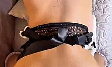 chilean couple cleans then switches to wife bent over anal doggystyle in bedroom sheer