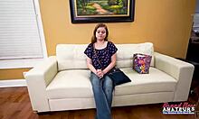 petite busty coed sucks cock then gets banged hard