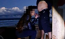 african teen takes big cock assfucking on beach