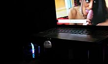 cristall princess delivers sensual lipstick blowjob close-up