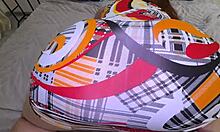 Stepmom Spreads Legs Wide Revealing Panties to StepSon Bent Over Big Ass BBW Milf